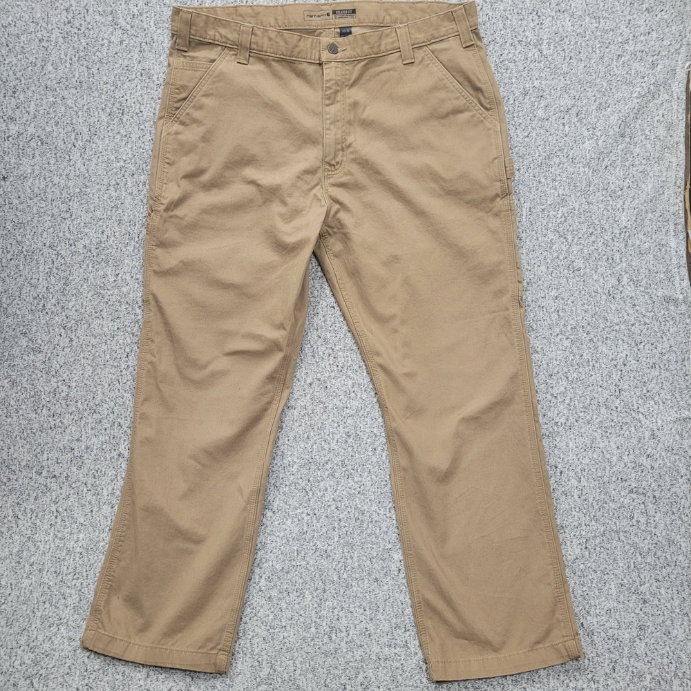 Carhartt BN0324-M Relaxed Fit Twill Utility Work Pants Dark Khaki 40x30 NWT